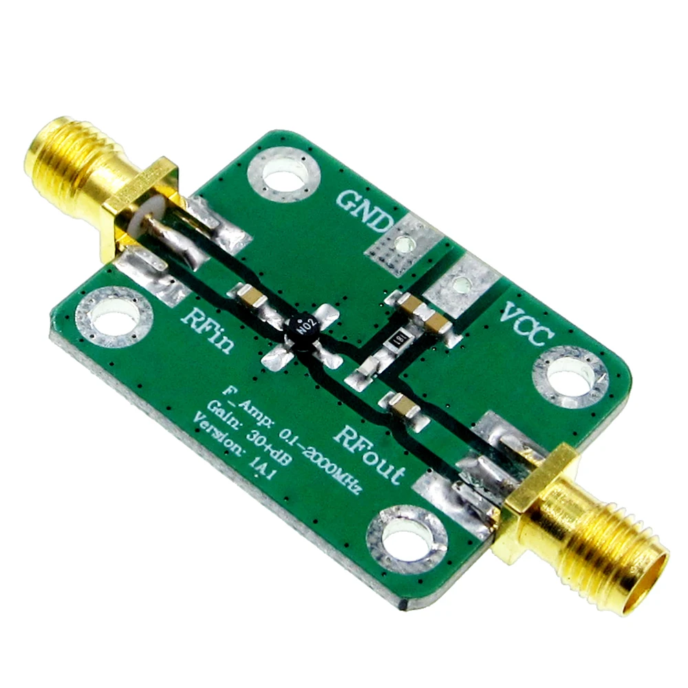 0.1-2000MHz RF Wideband Amplifier High Gain 30dB Low-noise Amplifier LNA Development Board