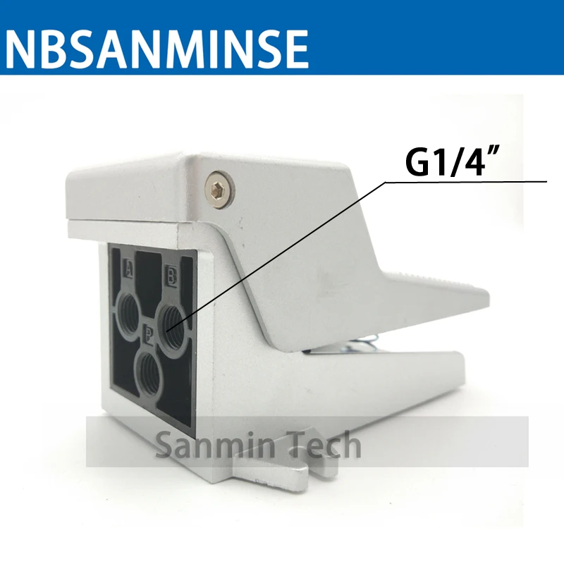 4F 210 - 08 Foot Valve 2 Position 5 Way Foot Valve Pedal Valve 1/4 G Thread Directly Operated Pneumatic Air Valve NBSANMINSE