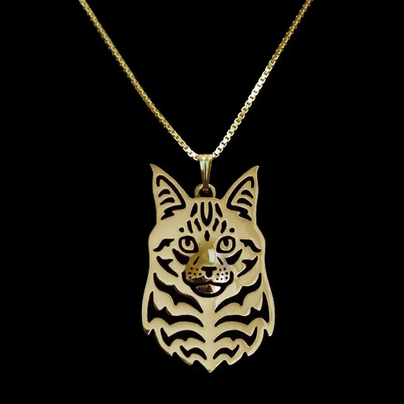 Fashion Women Maine Coon Cat Necklaces Lovers' Jewelry Alloy Cat Shaped Necklaces Drop Shipping