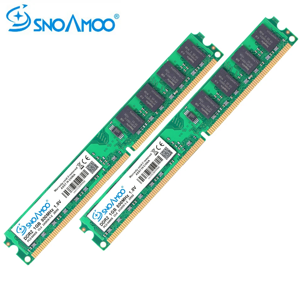 

Оперативная память для настольных ПК SNOAMOO DDR2, 1 ГБ ОЗУ, 800 МГц, PC2-6400S, 240-контактный, 1,8 В, 667 МГц, 2 ГБ DIMM для I-совместимого компьютера, гарантия на память