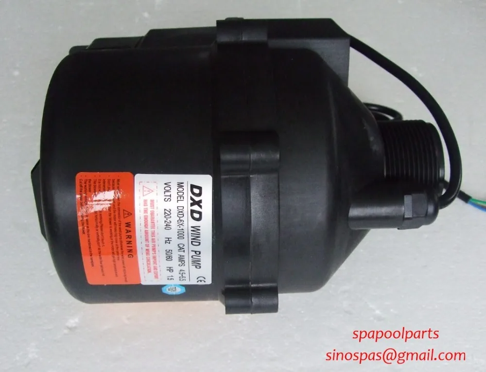 DXD-6X 1.5HP Air Blower,Power: 220-240v, Amps: 9-3.7 50-60Hz DXD-6 X 1000W 60mm union/plumbing connection