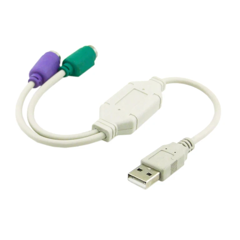 Кабель-переходник для двух PS2 PS/2 MINI DIN 6pin к USB 2,0 для ПК