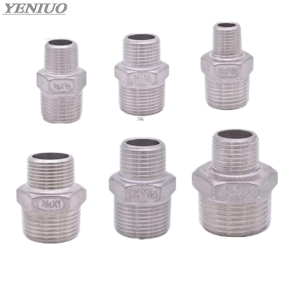 

Hex Nipple Union 304 Stainless Steel Pipe Fitting Connector Coupler water oil 1/8" 3/8" 1/2" 1" 1-1/2" BSP Male to Male Thread