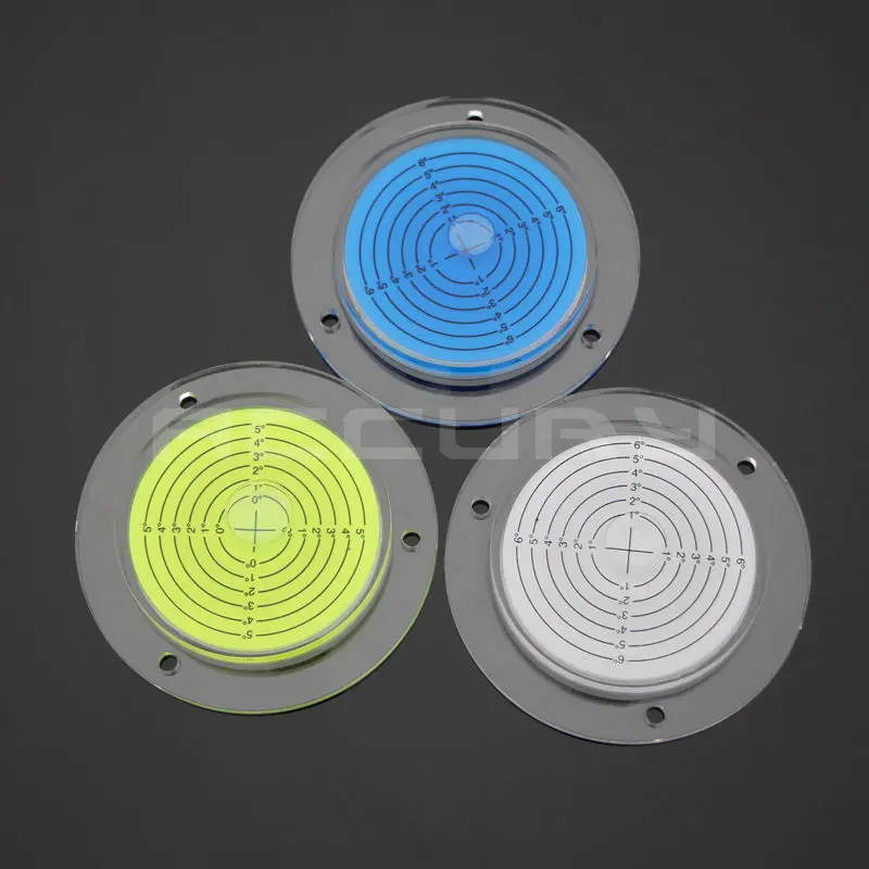 HACCURY Size 100*15mm Color bule Universal level Acrylic Round bubble level Construction Machinery water level indicator