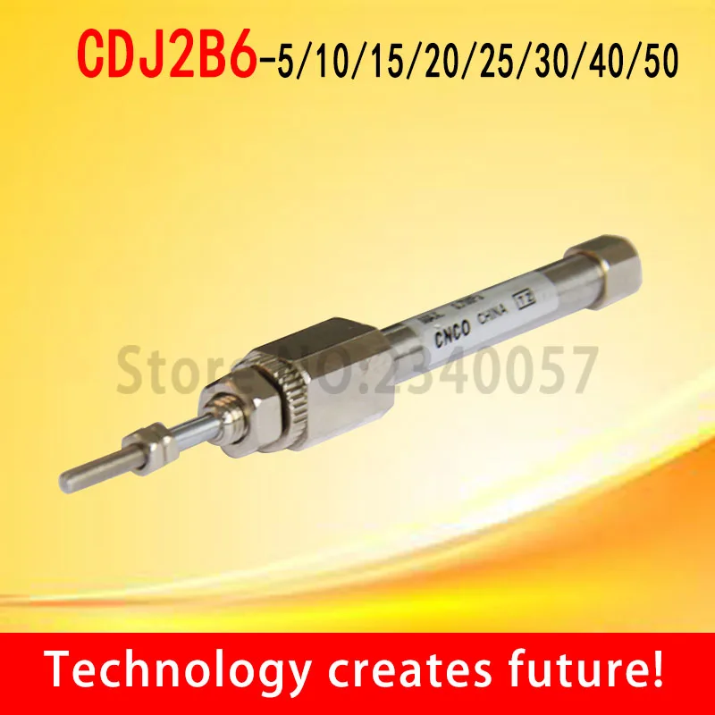 CDJ2B6 * 5 neumático de doble acción de una sola acción SMC, Mini cilindro de aire, diámetro de 6mm, carrera 5/10/15/20/25mm, CDJ2B6-5/10/15/20/25