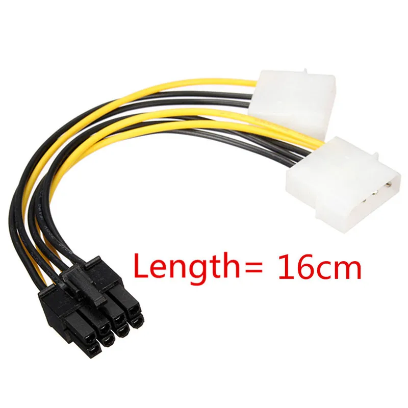 Câble d'alimentation PCIe pour carte vidéo GPU, convertisseur d'alimentation PCI Express, 6 broches à 8 broches, directions d'alimentation