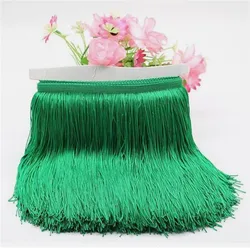 1 meter 20cm Long Fringe Lace Tassel Polyester Lace Trim Ribbon Latin dance skirt curtain fringes for sewing HG04