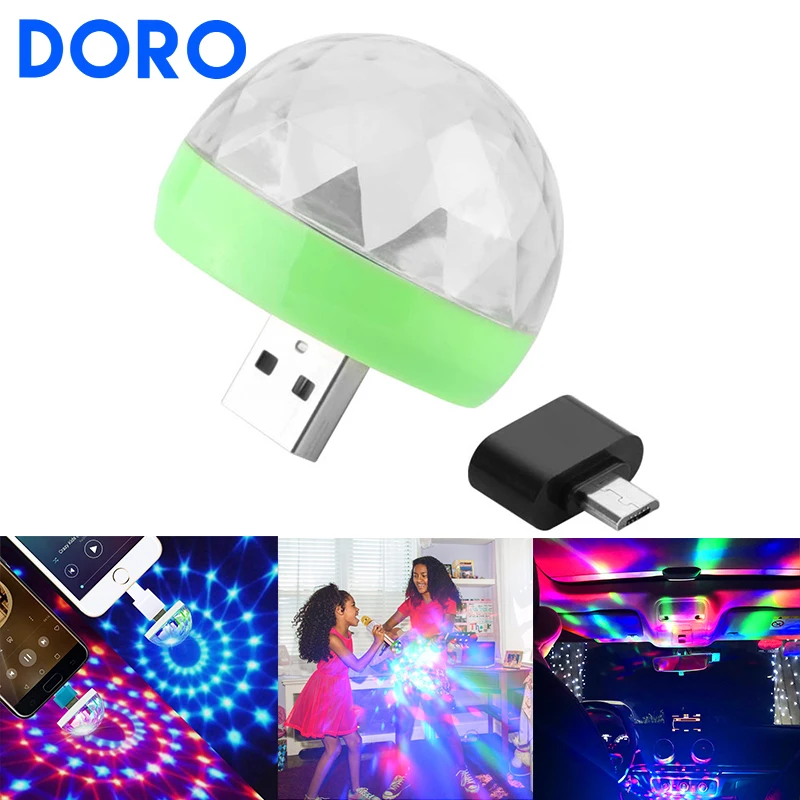 USB DC 5 V alimentado por telefone LED luz de palco dj disco ktv karaoke decorações coloridas luzes do feriado de iluminação do carro luz de natal