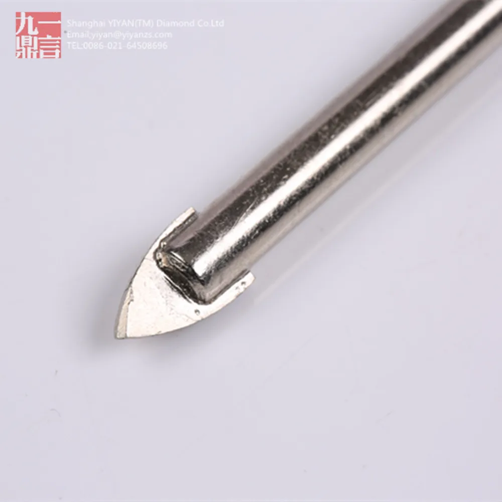 10pcs/lot 8mm Mirror Ceramic Tile Glass Drill Hole Bits Spear Head Install on the electric hand drill machine use FREE SHIPPING