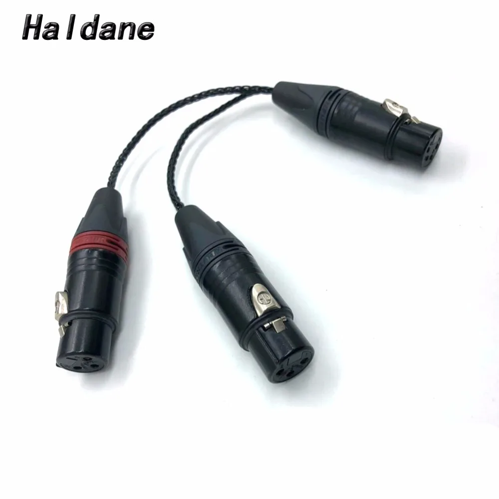 

Haldane 4pin XLR Female to 2x 3pin XLR Female cable Hifi XLR Cable Audio Extension Cables Cord Wire Line