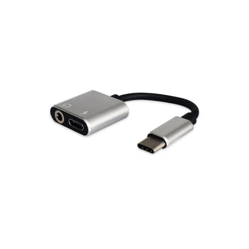 2 In1USB Type-Cถึง3.5มม.แจ็คAUXหูฟังอะแดปเตอร์หูฟังสายสำหรับแท็บเล็ตแล็ปท็อปสมาร์ทโทรศัพท์Huawei Xiaomi