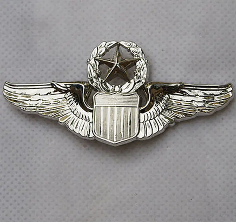 USAF U.S. Air Force Military Command Pilot Metal Wings Badge Pin -US201