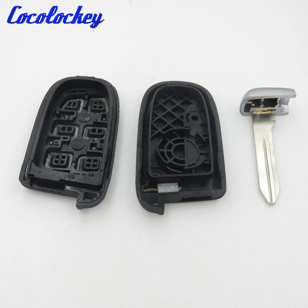 Cocolockey New Replacement Shell Smart Remote Key Case 2 Button for Chrysler for Jeep for Dodge Charger 2012-2014 No Logo