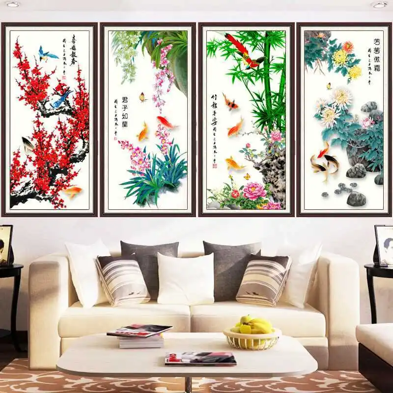 special shaped diamond painting,diamond embroidery,Plum,orchid,bamboo,chrysanthemum,paint with diamonds,5d diamond painting new