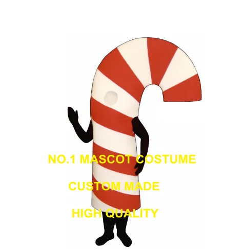 hot sale Christmas candy cane mascot costume for adult to wear for sale cartoon holiday food theme carnival dress 2594