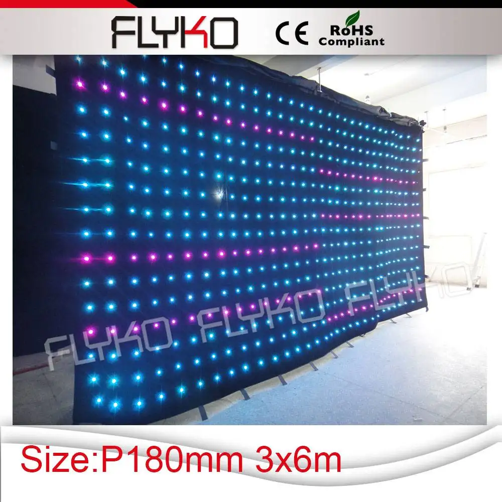 

dmx led stage backdrop cloth portable and foldable led video curtain