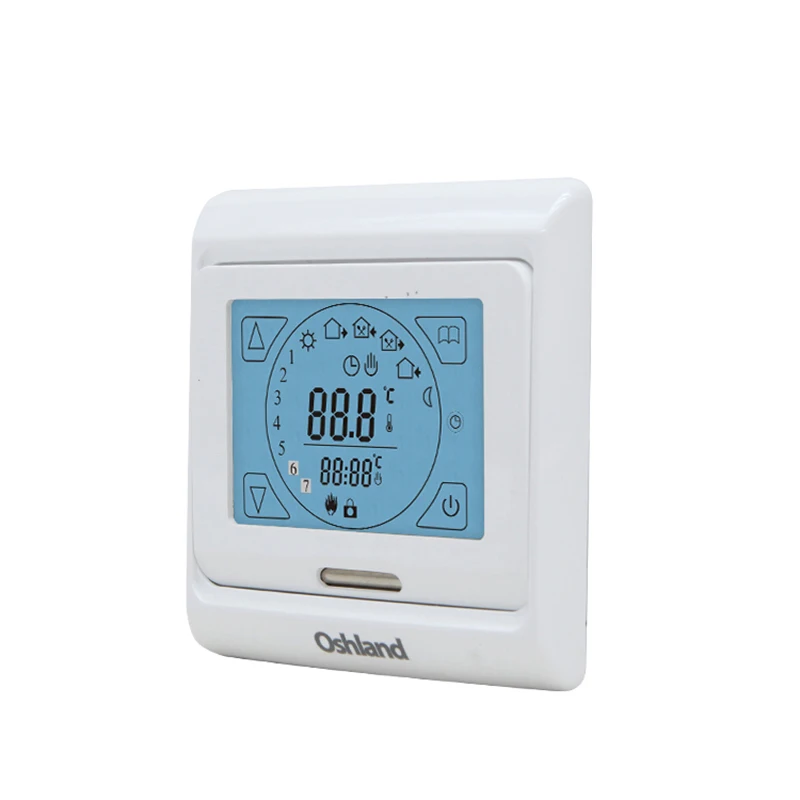 Free Shipping White Color Digital Underfloor Heating Thermostat 16A Weekly Programmable Touch Screen Temperature Controller