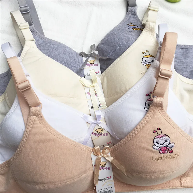 Yenlice High Quality Small Bra Cotton Intimates Wireless Thin Cup Bra Comfortable Girls Children Underwear First Bras