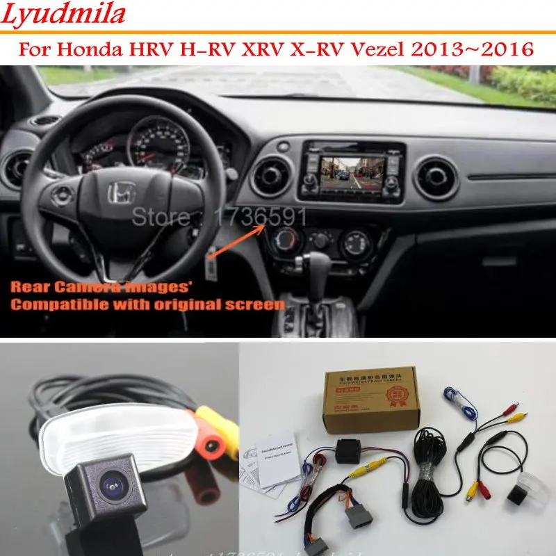 

Lyudmila Back Up Reverse Camera For Honda HRV H-RV XRV X-RV Vezel 2013~2016 - Car Rear View Camera Sets RCA & Original Screen