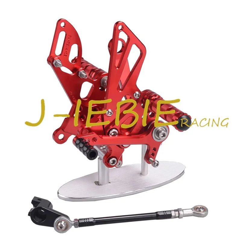 CNC Racing Rearset Adjustable Rear Sets Foot pegs Fit For Aprilia RSV4 RSV4R Tuono V4 R  2009-2016 RED