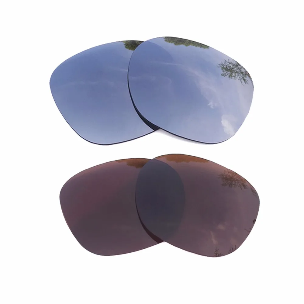 

Silver Mirrored & Brown Polarized Replacement Lenses for Garage Rock Frame 100% UVA & UVB