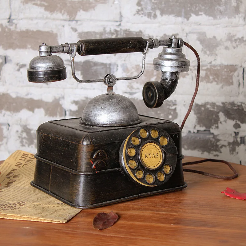 Ancient Old-fashioned Phone Hand Set Telephone Furnishing Decoration Creative Home Decor Model Movie Props Photographic Property