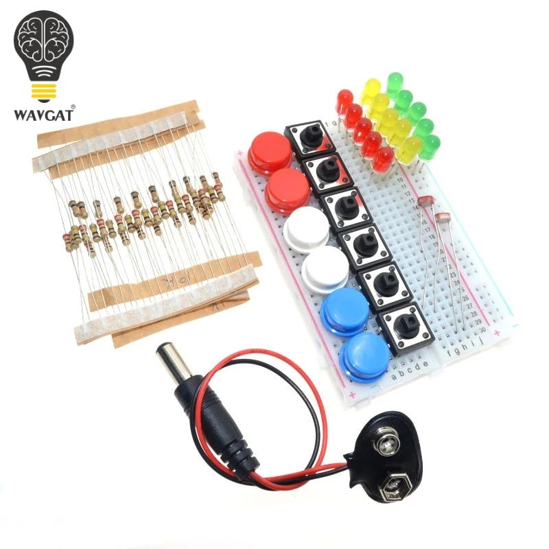 Smart Electronics Starter Kit For arduino uno r3 mini Breadboard LED jumper wire button