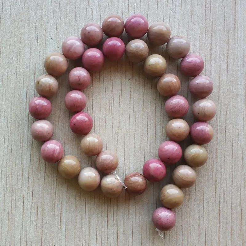 

2018 Fashion natural Rhodochrosite stone round Loose beads 10mm for Bracelet necklace Jewelry making wholesale 110pcs/lot free