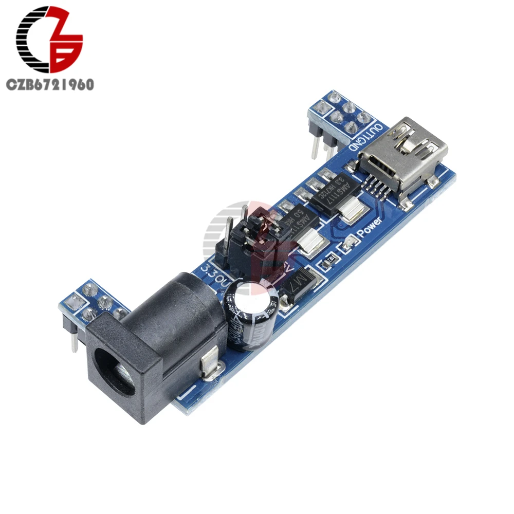 MB102 Breadboard Power Supply Module Mini USB 3.3V 5V Solderless Bread Board Protoboard Power for Arduino