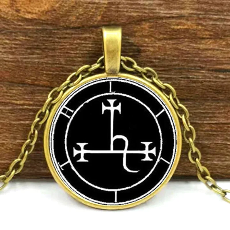 Lilith Sigil Seal Pendant Necklace Glass Photo Cabin Necklace Vision 4 Colors