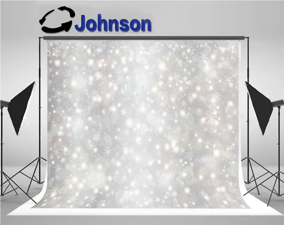 

silver snowflake Winter Christmas Stars sparkly backdrop High quality Computer print party background