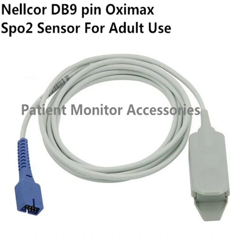 

Compatible for Nellcor DB9 Pin with 0ximax Tech Adult FingerClip Spo2 Sensor Oximetry Sensor Blood Oxygen Probe TPU 1M