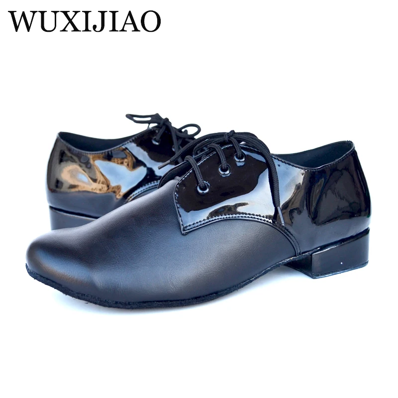 WUXIJIAO Real leather + PU men tango wedding shoes modern shoes ballroom dancing shoes can be customized size