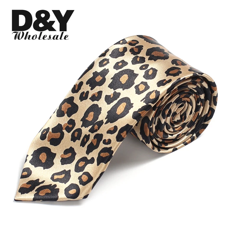 Men Ties Leopard Printing Men\'s Neckties Mix Woven Classic Party Wedding 5cm Neck Ties Gravatas Formal Dress Gift Business Top