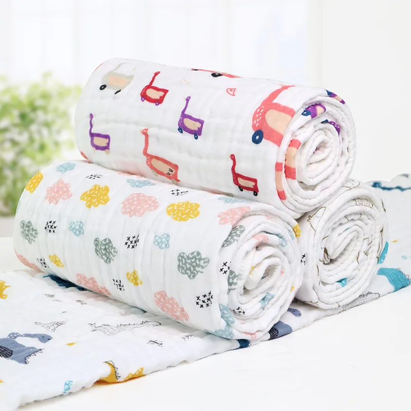 

135X180cm Baby blanket breathable Muslin 3 layers Wrap Newborn Bedding Blankets Swaddle