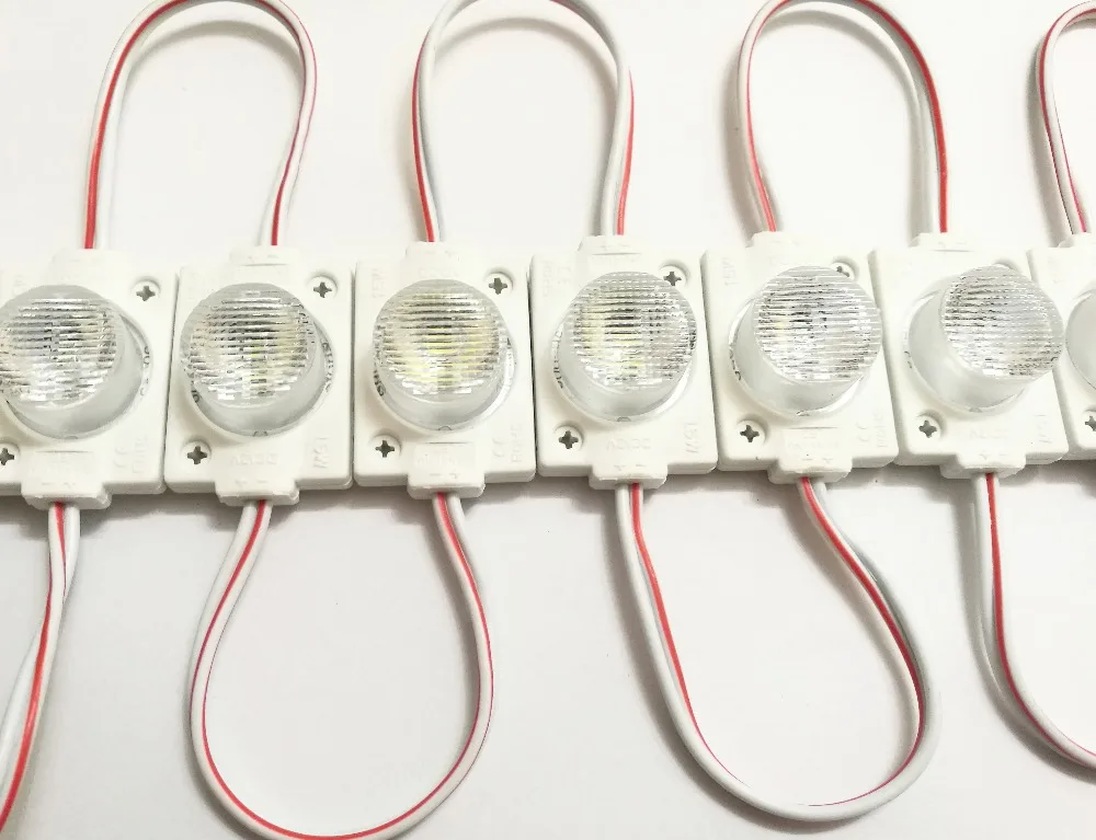 100pcs DC12V high power Waterproof LED Module with injection len (1LED, white, 1.5W) for Double-sided Lightbox high brightness