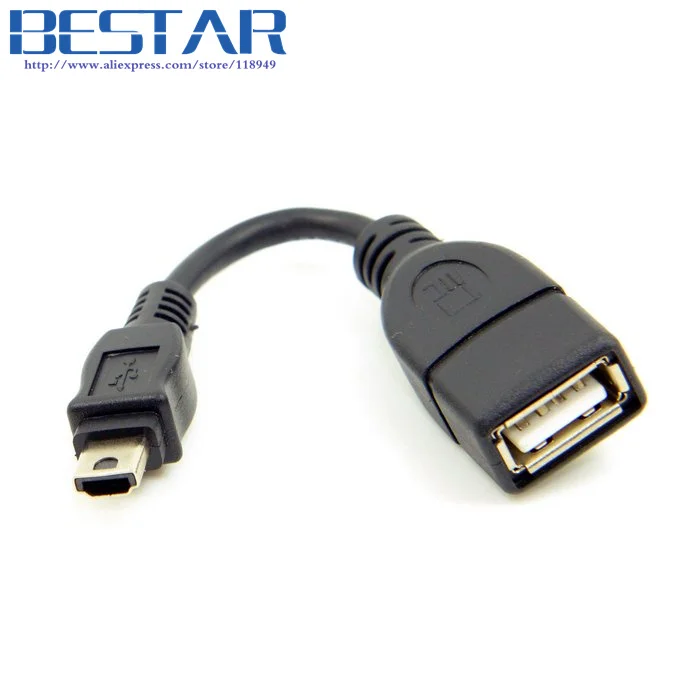 Cabo usb 10. 0 otg mini tipo macho para usb fêmea host para handycam & pda
