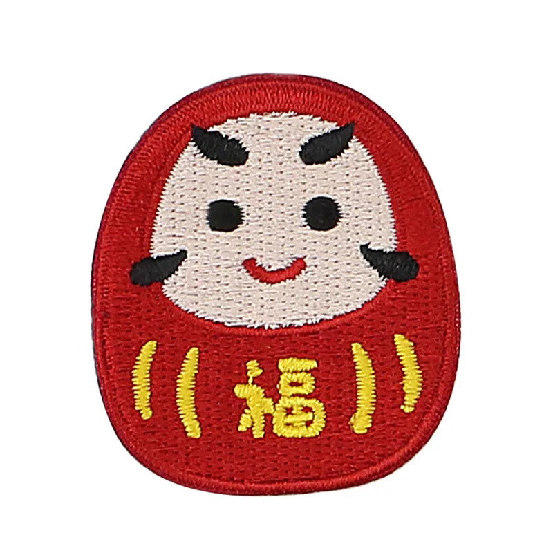 Japan Lucky Cat Embroidery Ironing on Cool Appliques for Kids Jacket T-shirts Clothing Sticker Badges for Hats Backpack