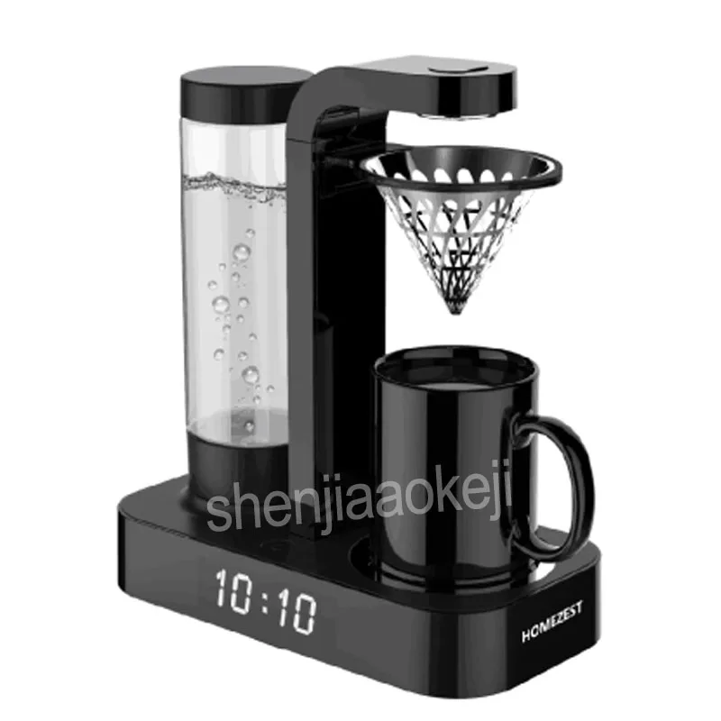 Machine à café domestique 220v 600w, 1 pièce, horloge automatique, américain, mini cafetière de bureau, poinçon à la main
