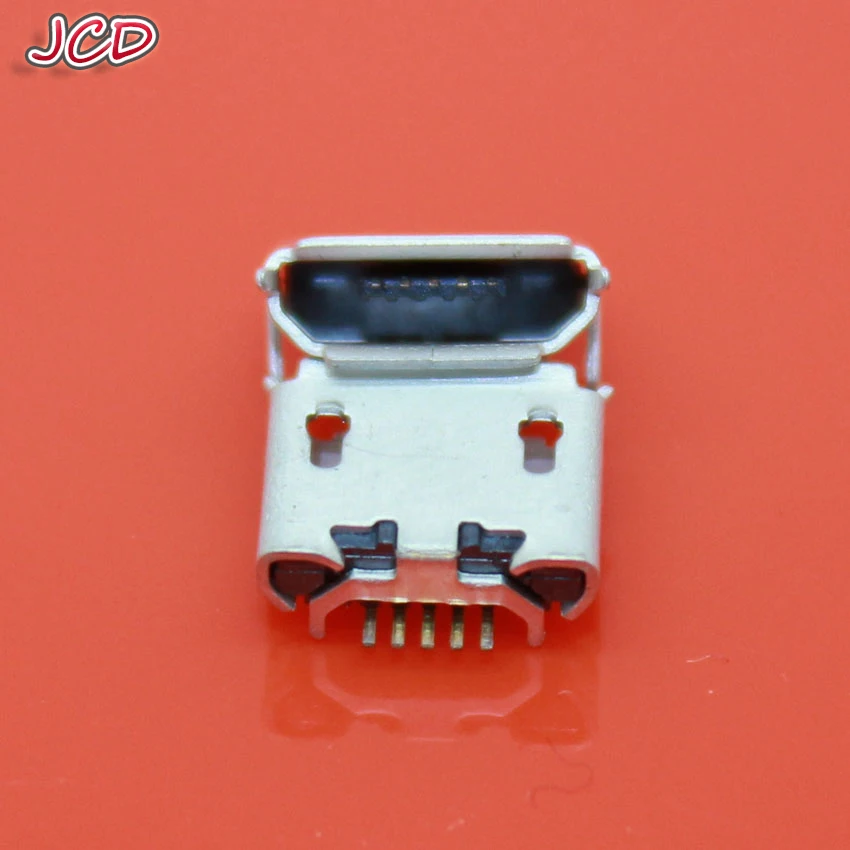 JCD 30pcs Micro USB 5 Pin Jack Female Socket B type horn connector for Tail charging Mobile phone DIP 5p Ox horn Charging Port