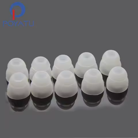 POYATU Double Flange Tips For Powerbeats 2 Silicone Ear tips For Powerbeats3 Wireless Headphones Replacement Ear tips Ear Tips
