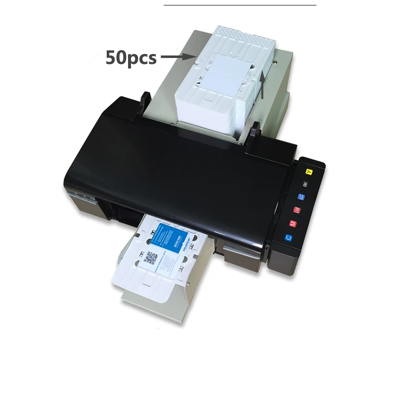 CD Printer DVD Disc Printing Machine automatic PVC Card Printers for Epson L800 with 50pcs CD/PVC Tray