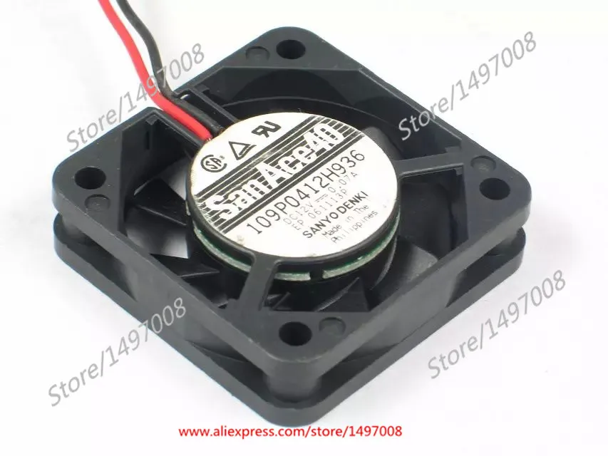 

Sanyo Denki 109P0412H936 DC 12V 0.07A 40x40x10mm Server Cooling Fan