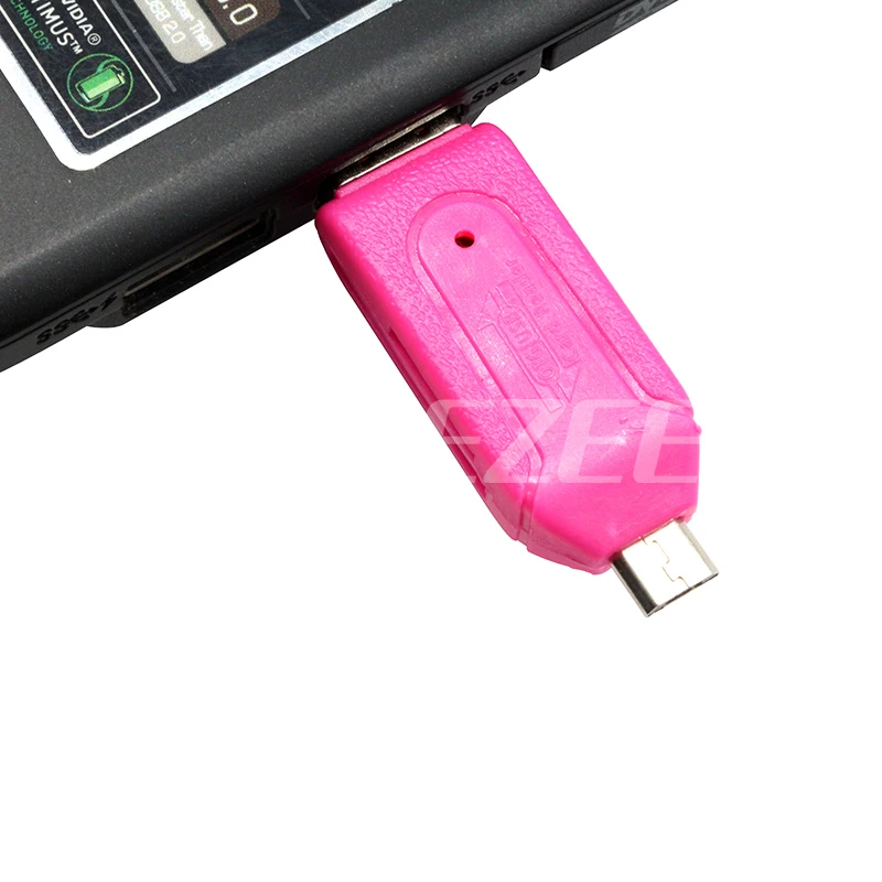 Lecteur de carte universel 2 en 1 USB OTG, sac à dos, micro SD, USB 2.0, adaptateur pour PC, ordinateur portable, Android