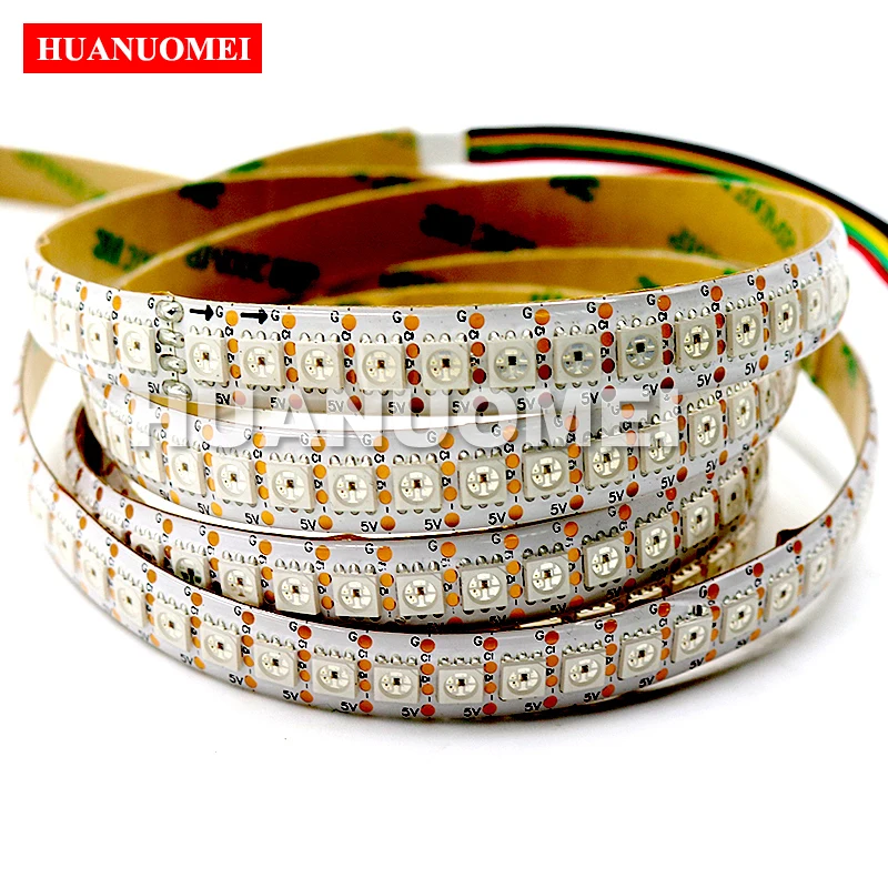 

2M 144LEDs/m APA107 RGB LED Strip Pixel Light,with APA107 IC built-in the 5050 SMD RGB LED Tape;DC5V,White PCB,Waterproof IP65