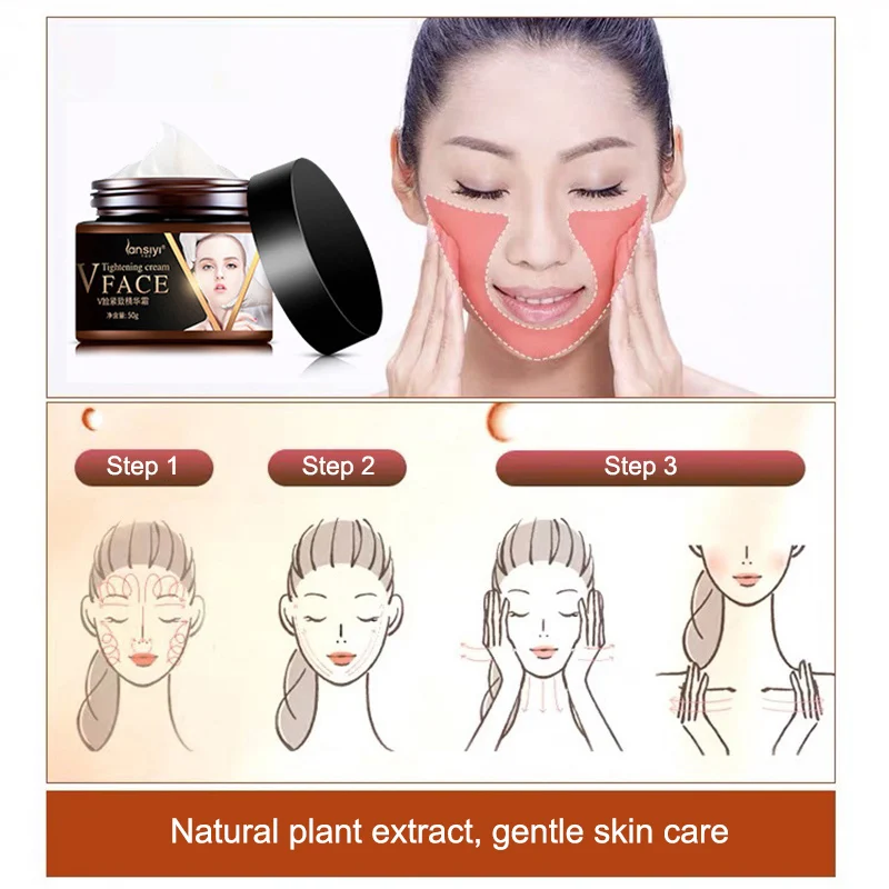 Crema facial adelgazante en forma de V, crema hidratante reafirmante, SMJ, envío directo