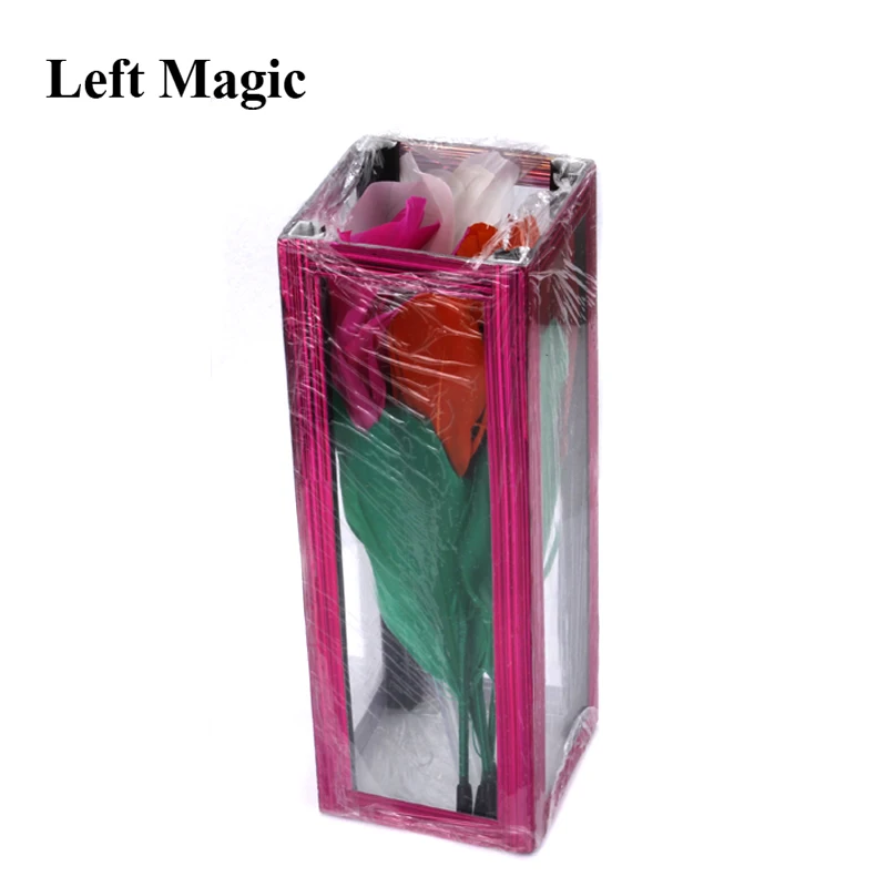 Funny Flower From Crystal Tube Magic Tricks For Magician Stage Flower Appearing Clarity Tube Illusion Mentalism