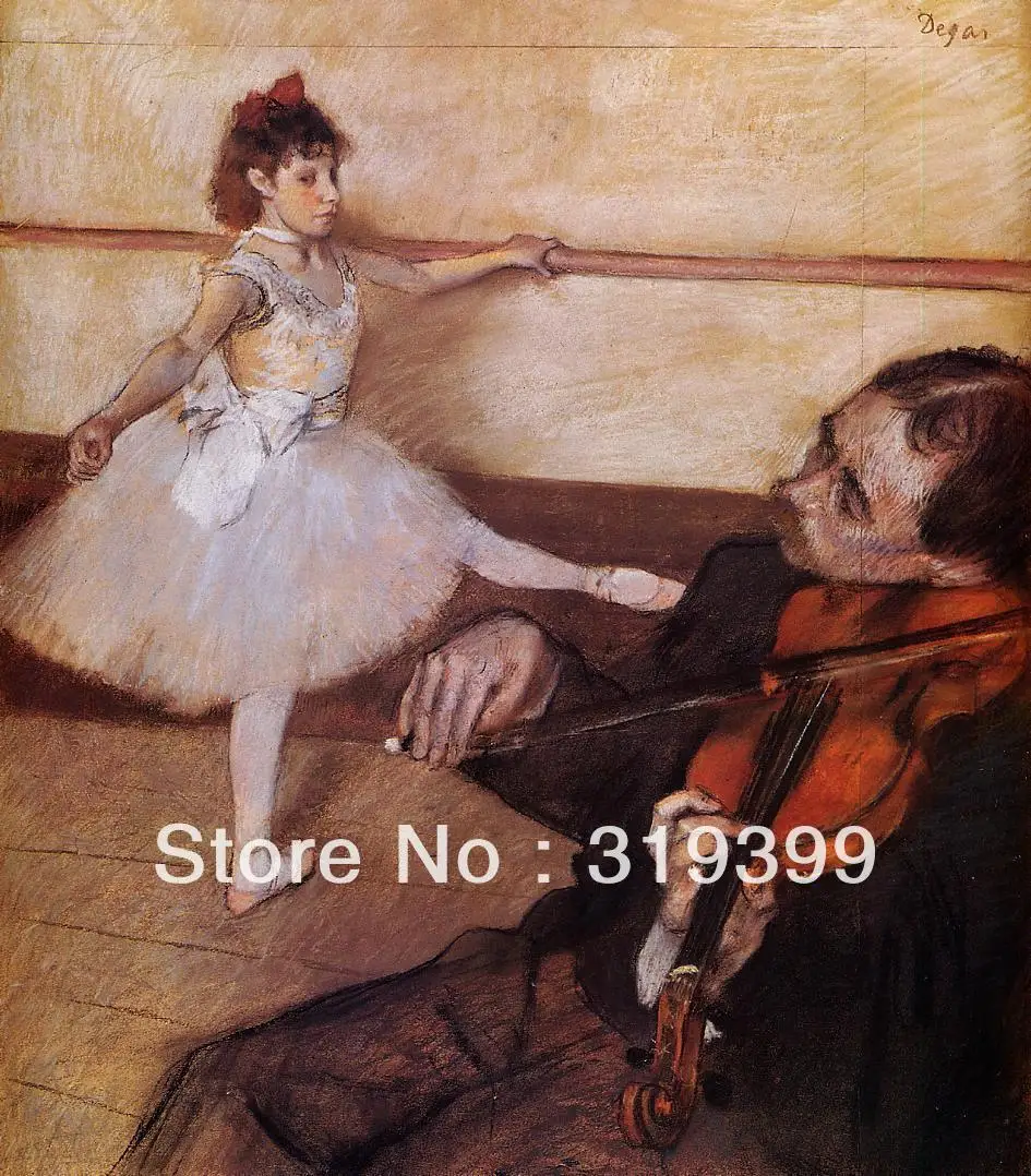 

Oil Painting Reproduction on Linen Canvas,The The Dance Lesson by edgar degas ,Free Shipping,100% handmade