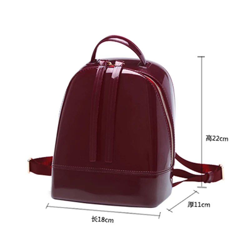 Candy Color Summer Jelly Backpacks Waterproof PVC School Bags Plastic Silicone Women Shoulder Bags Girls Backpack