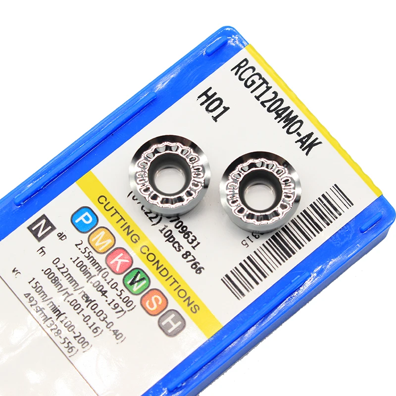 RCGT1204 Mô AK H01 Rcgt 1204 Nhôm Lưỡi Dao Cắt Lắp Cắt Dụng Cụ Xoay CNC Dụng Cụ AL + Hợp Kim Thiếc gỗ
